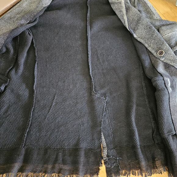 Avant Toi Distressed Knit Blazer Jacket Linen Blend Italy Womens Size M - Picture 6 of 7